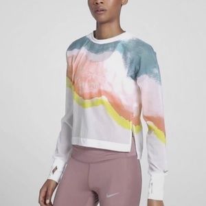 Nike Running Repel crew printed pullover packable jacket